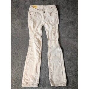 Machine White Distressed Skinny Jeans Women’s Size 5 Ripped Casual Denim Pants